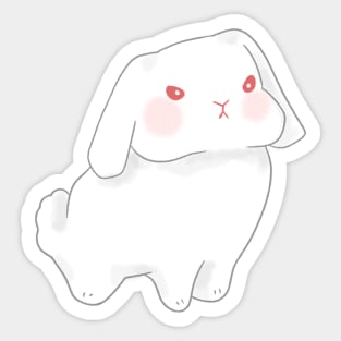 Angry REW Holland Lop Rabbit | Bunniesmee Sticker